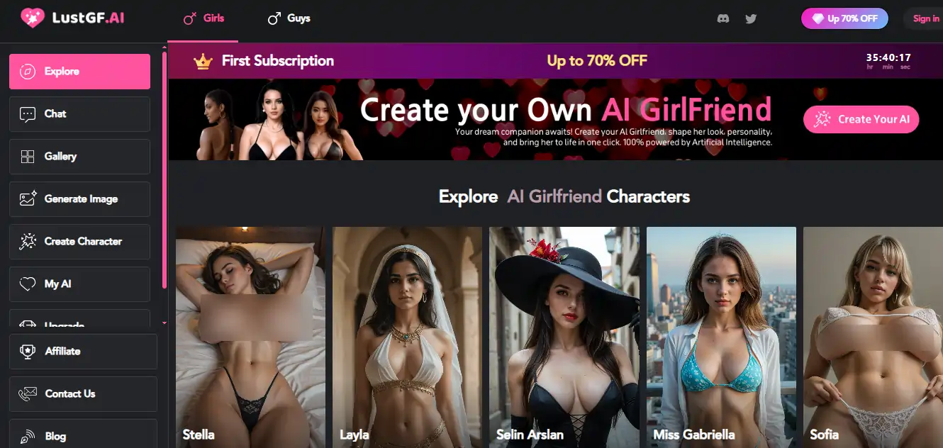 LustGF AI - Hero Image